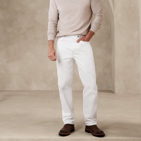 Banana Republic The 90S Straight Jean size 32R White - Picture 2 of 7